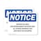 Signmission Restricted Area Law Enforcement Officers OSHA Notice Sign, Plastic, 10in W x 7in L, 2PK OS-2PACK-NS-P-710-L-18079 - alternate 1
